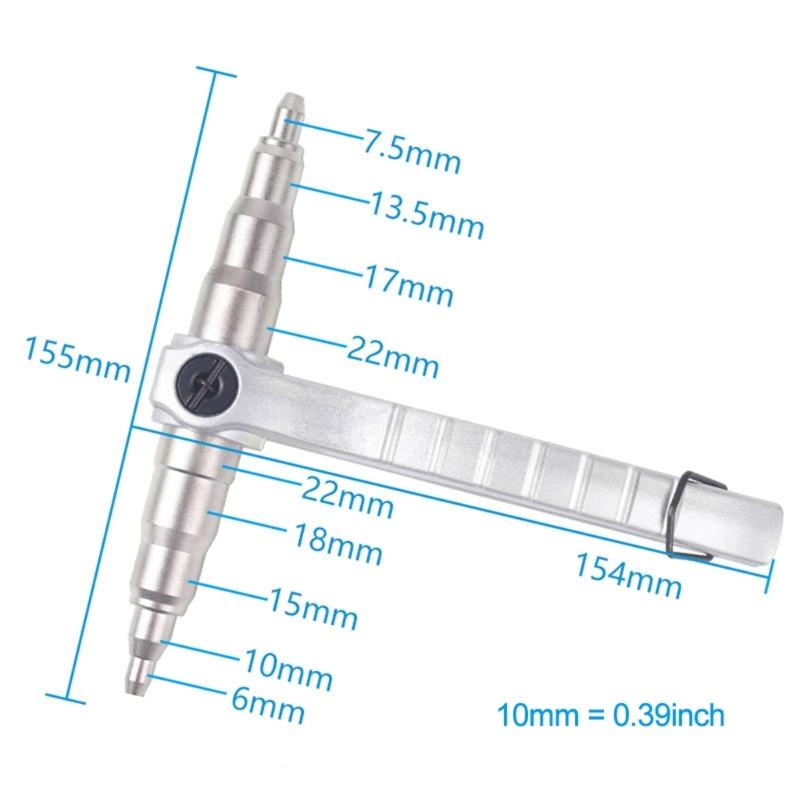 Copper Pipe Tube Expander for W/ Anti-slip Handle Mandrel Manual Expanding Tool for Air Conditioner Install Maintain Rep