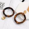 Women Fashion Bamboo Rattan All Matching Circle Earring