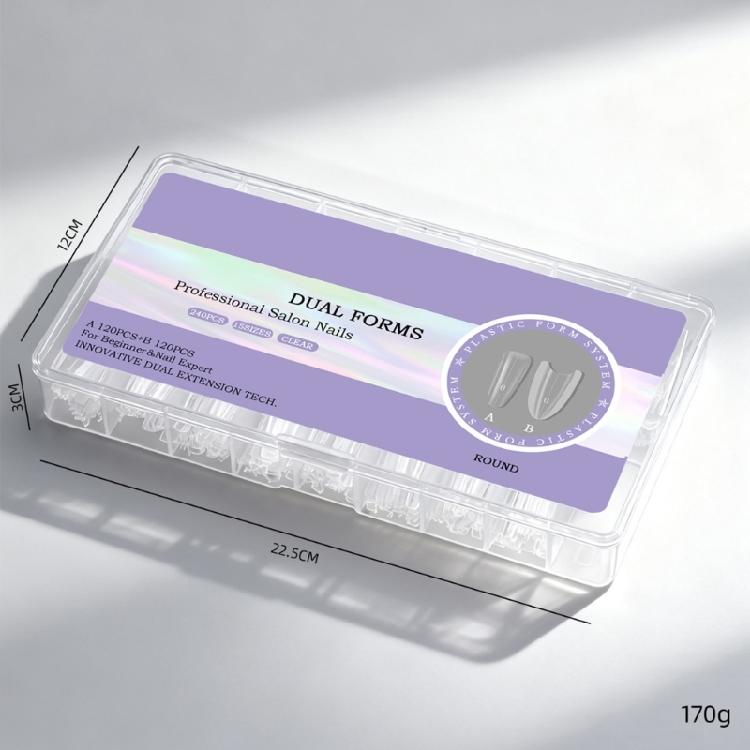 Oval Shape ABS Nail Extension Templates With Dog Ladder Support For Long Lasting Gel Polish Applications