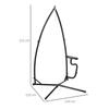 Hammock Chair Stand Only Construction Heavy Duty Metal C-Stand for Hanging Hammock Chair Porch Swing Indoor or Outdoor Use