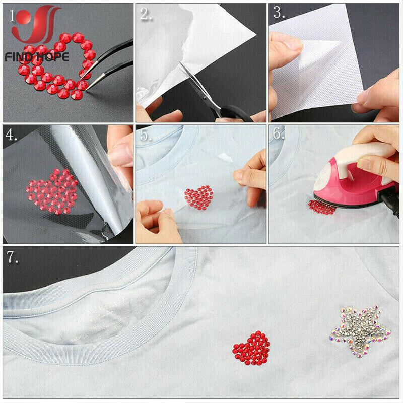 19in X 12in Hot Fix Clear Film Transfer Sheet Tools Application For Hot Press Heat Transfer Vinyl Hot Melt Rhinestone