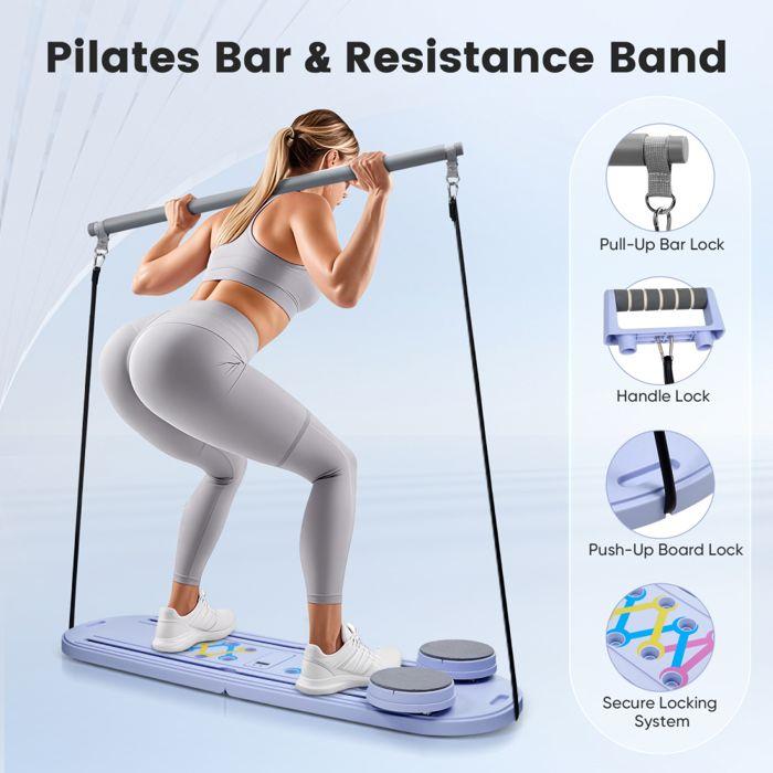 Máquina Reformer de Pilates 5 en 1 para el Hogar, Tabla Abdominal Plegable, para Reformer de Pilates de Cuerpo Completo