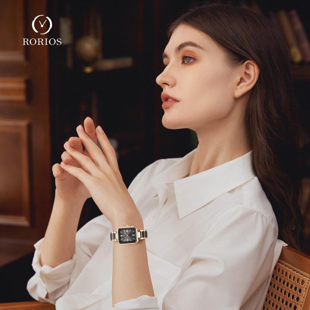 RORIOS Women's Quartz Watch, Stylish, Simple, Cute, Casual, Perfect for Christmas, Commuting, School, or Birthdays, Black