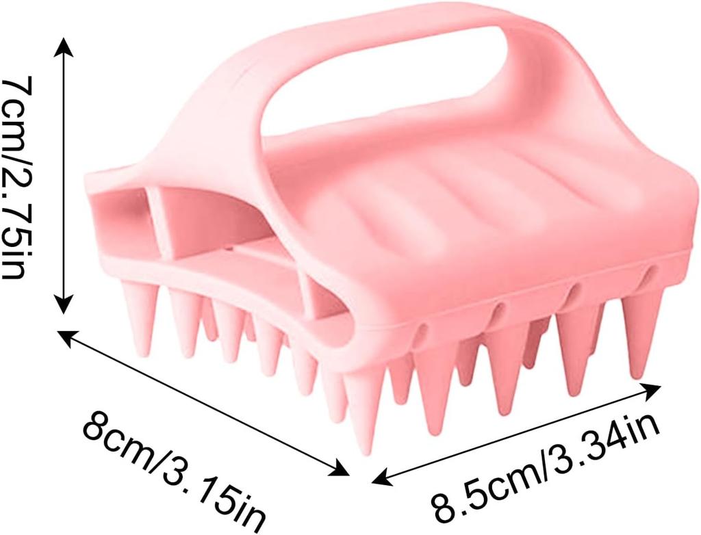 Scalp massader, a scalp cleaner with soft silicone bristles, is used for hair growth and dandruff removal. The shampoo brush is