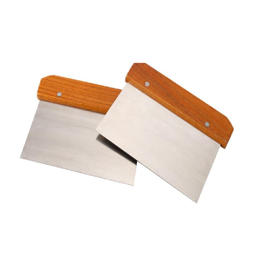 Stainless Steel Smoother Edge Cake Scraper Pizza Dough Scraper Cutter Kitchen Flour Pastry Ice Cream Cake Tool Scale