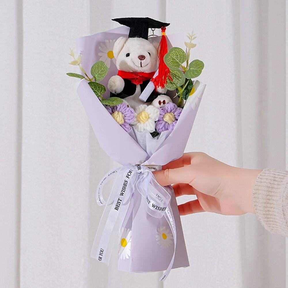 Stuffed Little Bear Doll Bouquet Plush Animal Simulated Bear Doll Bouquet  Kids/Children Toys