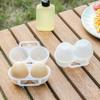 Plastic Eggs Protectors Tray Small Eggs Holder 2 Grid Eggs Storage Container with Fixed Handle  Eggs Storage Box