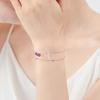 Lila Kristall Hexenknoten Anhänger Armband Damen Edelstahl Doppelschicht Perlenkette Amulett Hexerei Schmuck Geschenk
