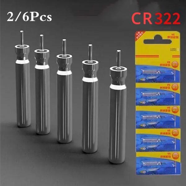 

2 шт./6 шт. CR322 электронный поплавок для рыбалки, светящийся поплавок для ночной рыбалки