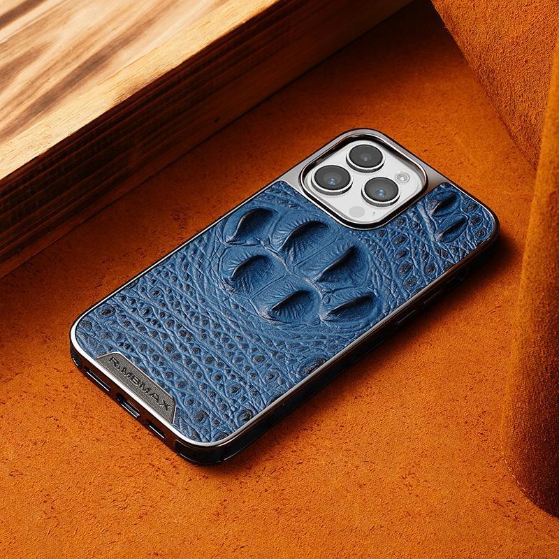 Exclusive Leather Crocodile Skin Business Leather Phone Case for iPhone 16 15 13 Pro 14 Plus For iPhone12