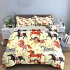 Colorful Horse Pattern Decor Set Bedding Set with 1 Duvet Cover 2 Pillowcases Single Double King Queen Gift