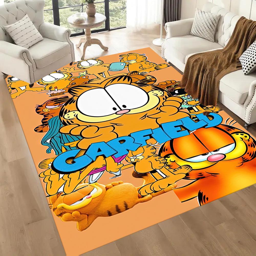 Garfield On Stage Square rugs are a great choice for living rooms, bedrooms, home décor, and as gifts