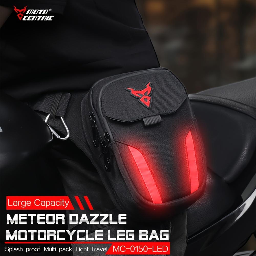 Motosiklet Bacak Çantası, Polyester Sürüş Bel Çantası, Genişletilebilir Omuz Düşürme Çantası Sokak Motosikleti İçin, Geniş Kapasiteli Bisiklet Seyahat Çantası