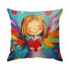 Angel Wings Heart-Shaped Pillowcase Printed Polyester 40/45/50cm Throw Pillowcover Decorative Sofa Cushion Pillowslip Home Decor