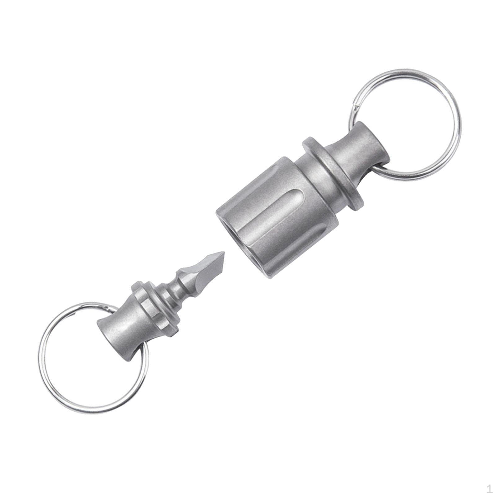 

Titanium Release Keychain Detachable Portable Unique Lightweight Car Keyder with Keys for сірий колір