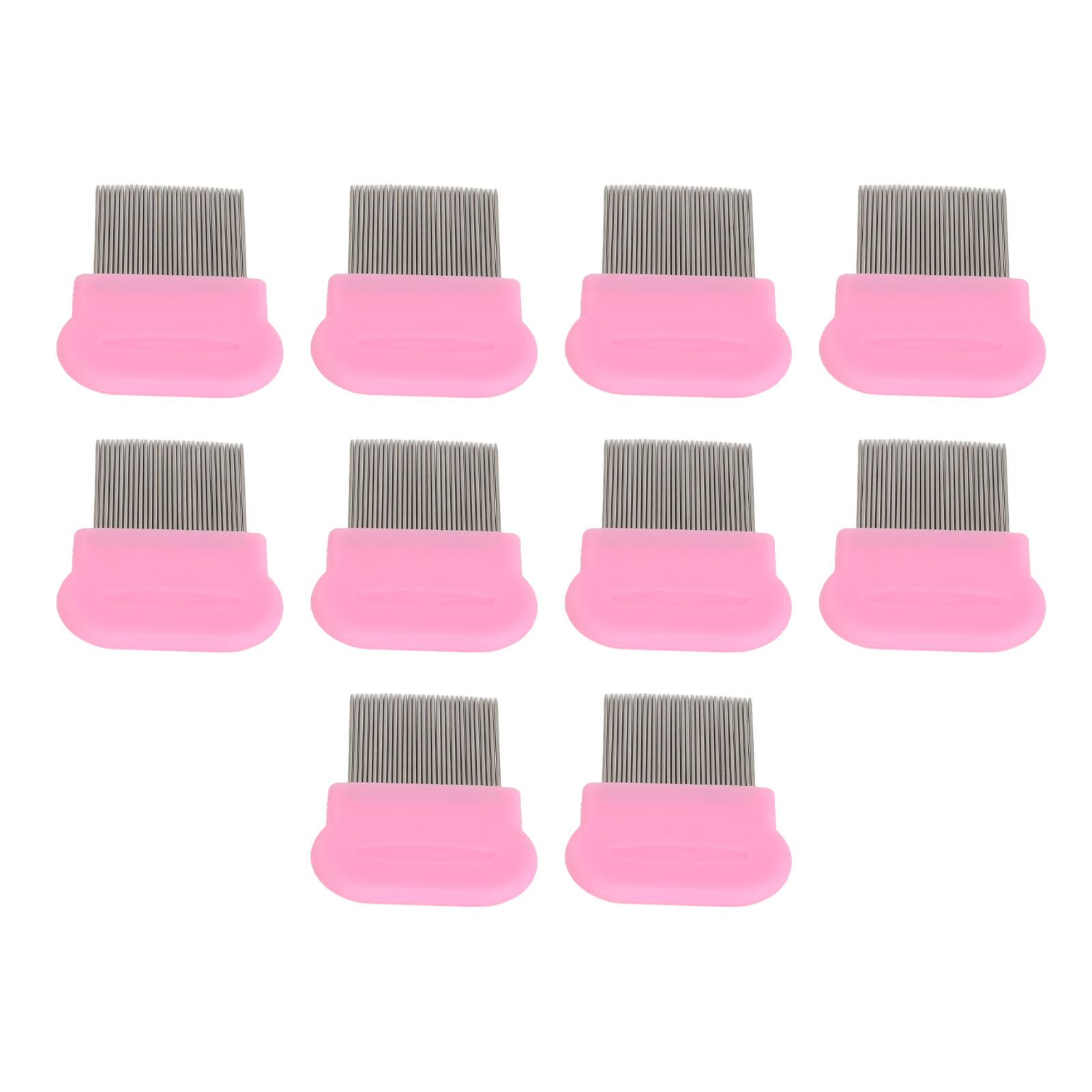 

10 шт. расческа от вшей с тонкими зубцами и эргономичной ручкой из нержавеющей стали для вычесывания вшей и гнид для дома и путешествий