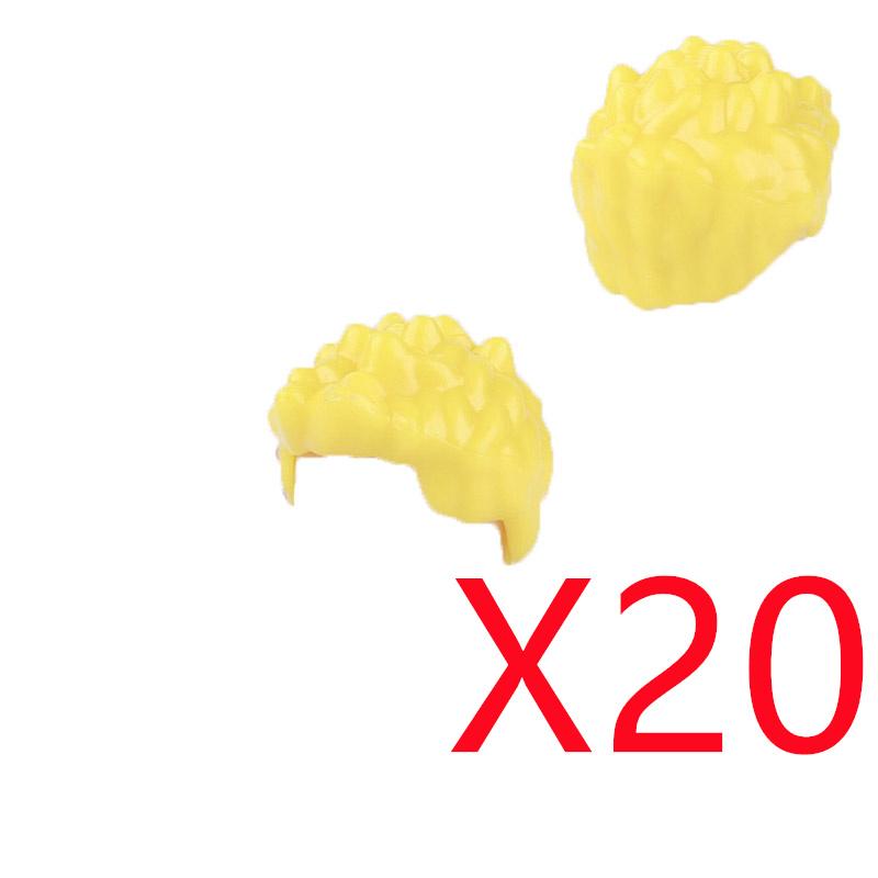 MOC City Building Blocks Figure Body Parts Creative Accessories Long Hair Brown Black Gold Mini Brick Compatible Toy Gift k030