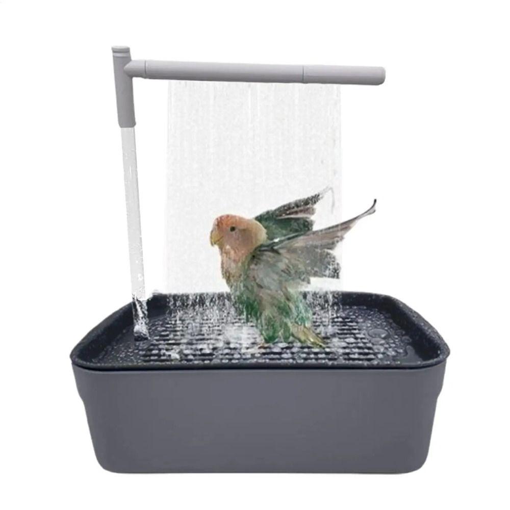 USB Electric Automatic Bird Bath Low-Noise Design Bird Shower Fountain  for African Grey