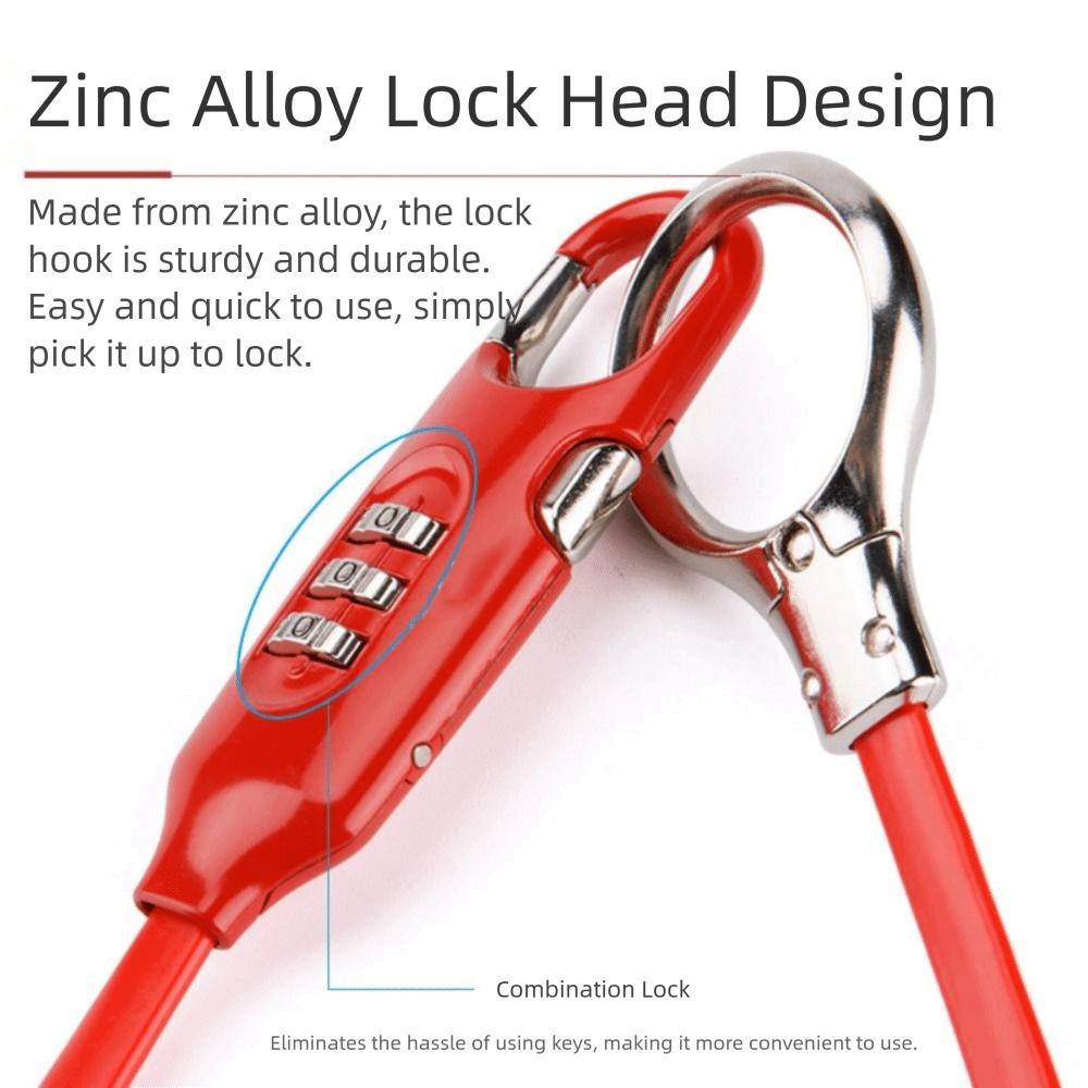 High Strength Bicycle Password Lock 150cm Length Anti-theft Bike Lock  Helmet Lock