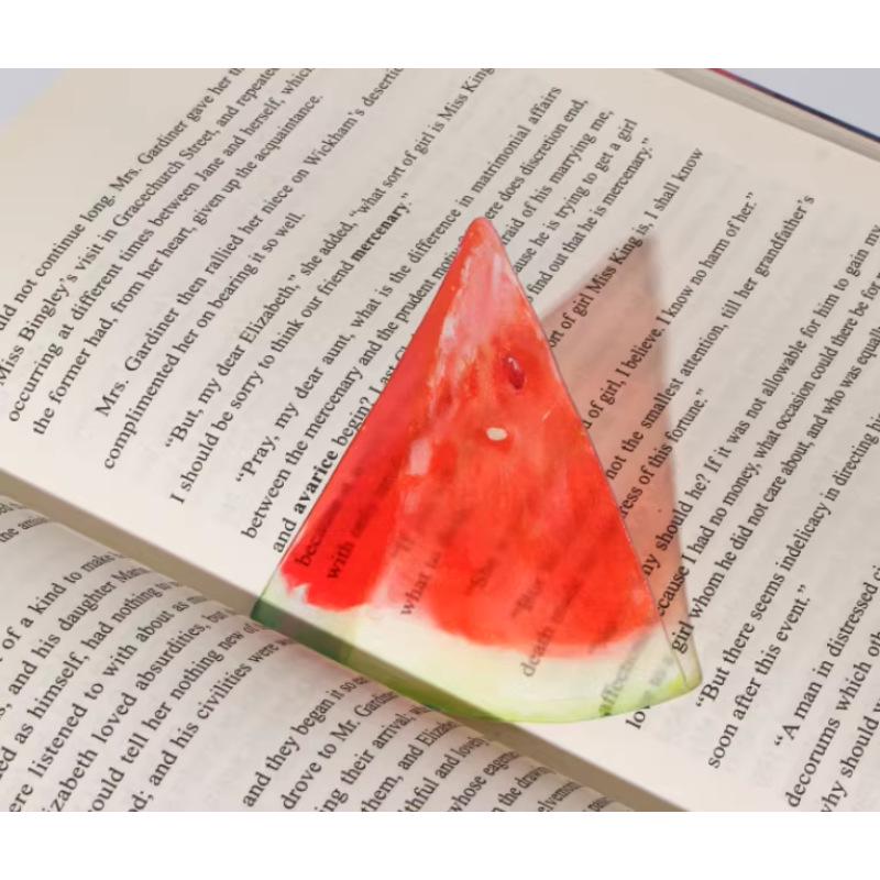 Acrylic Grape Tomato Apple Bookmark – Cute, Transparent, High-End Student Gift and Reading Marker