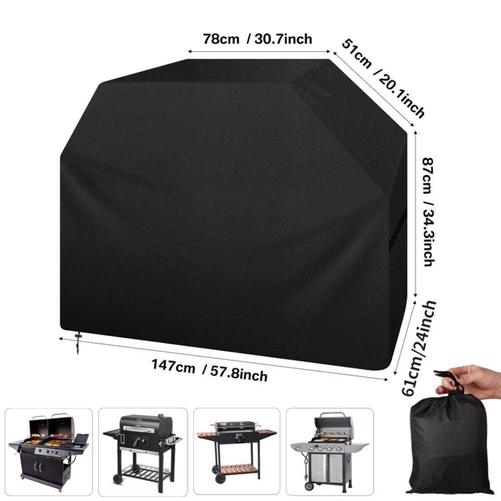 Waterproof Grill BBQ Cover Heavy Duty Barbecue Cover Weather UV & Fade Resistant with Adjustable Straps Gas Grill Cover