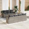 Garden Sofa Set Light Grey 55 X 55 X 37 Cm Poly Rattan
