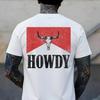Vintage Bull Skull Hey There Howdy Western Country Cowgirl T-Shirt