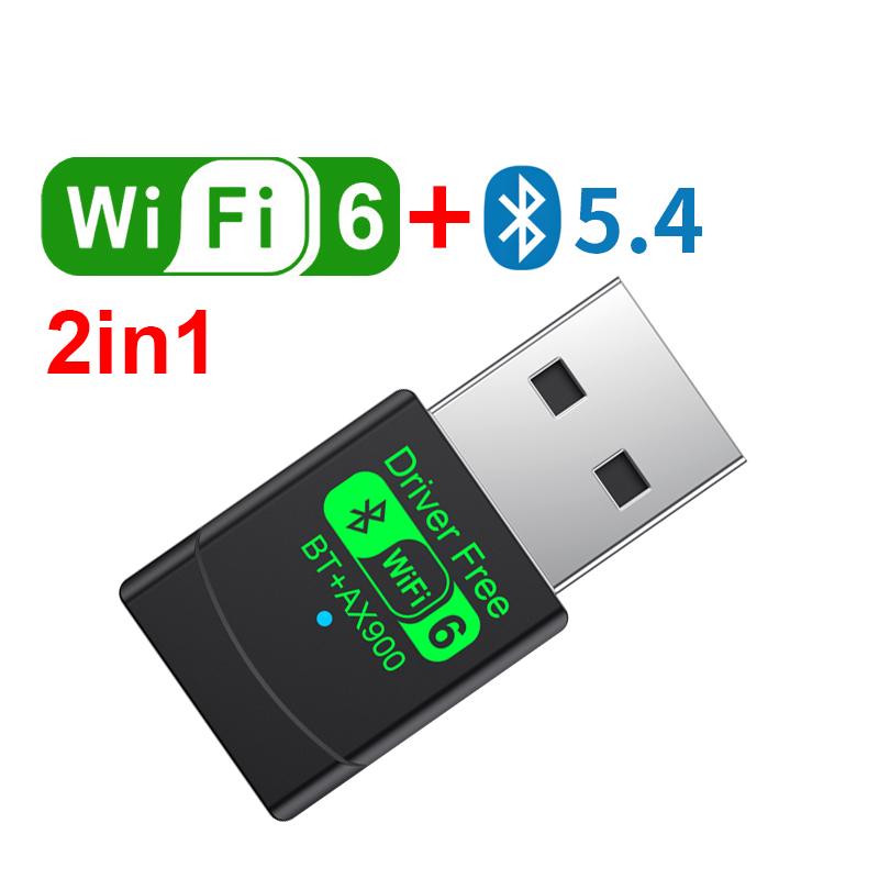 Bluetooth 5.4 + WiFi6 Wireless Adapter Wlan Receiver Dual Band 2.4G + 5G Network Card For PC Windows 7 10 11