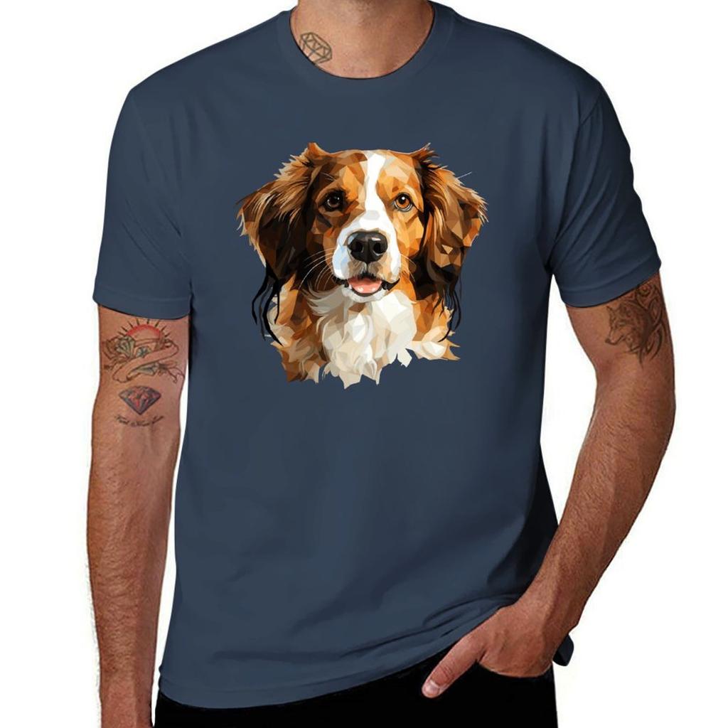 Cooles Kooiker Hondje Polygon Design TShirt Casual Street Style Short Sleeve Tee
