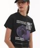 MATCHGLOBE Peach Crop Top (Black)
