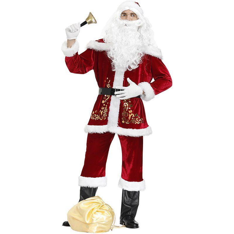 Plush And Cozy Santa Claus Costume Set Perfect For Christmas Festivities And Events