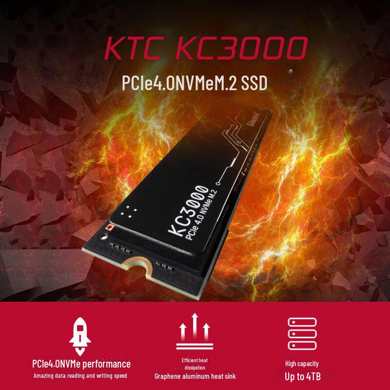 Kingston KC3000 PCIe 4.0 NVMe M.2 SSD for Desktops & Notebooks