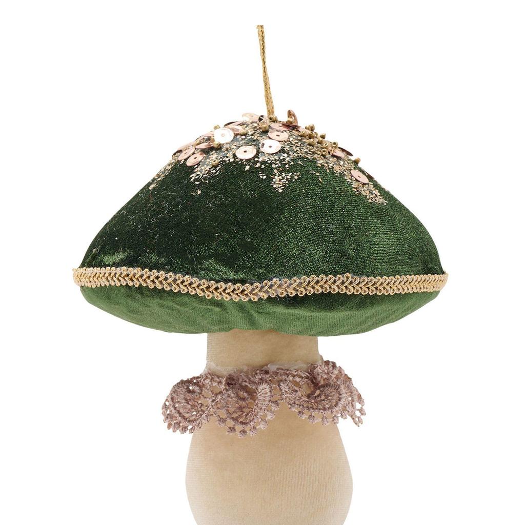 The Seasonal Gift Co. Velvet Mushroom Hanging Decoration
