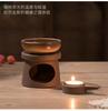 3 in 1 Coarse Pottery Candle Heating Tea Warmer Set Ceramics Japanese Reed Diffuser Essential Oil Furnace Household Home Decor