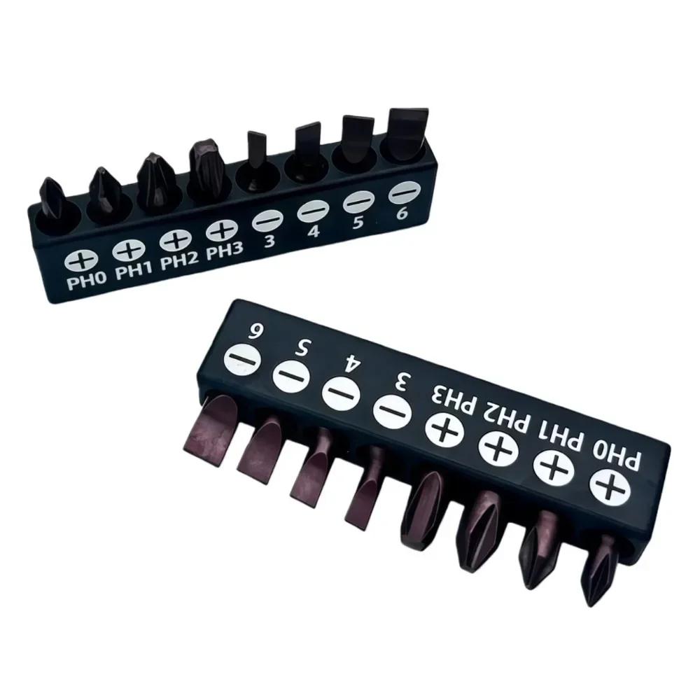 Slotted Hex Torx Black Adhesive Strip 1/4 Hexagonal Screwdriver Bits Set Head Electric Tool Accessory Set Amagi