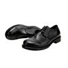 Dress Business Casual Leather Shoes Big Head Shoes Men'S Leather Retro Washed Engraved Goodyear British Wedding Shoes