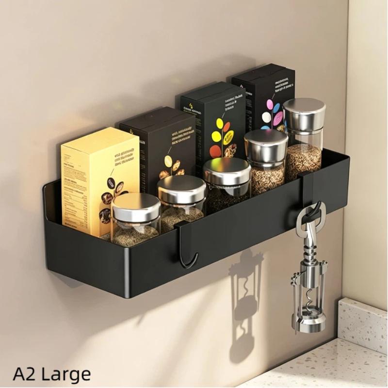 Leicht zu reinigendes magnetisches Kühlschrank-Seiten-Aufbewahrungsregal, lebensmittelechtes ABS, wandmontierter Gewürzorganizer für die Küchenwürze