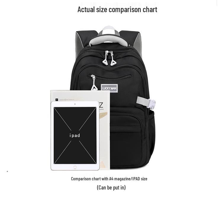 Chic Large Capacity Travel Backpack - Women's Korean Style, Perfect for Junior and Middle School Students' Casual Use