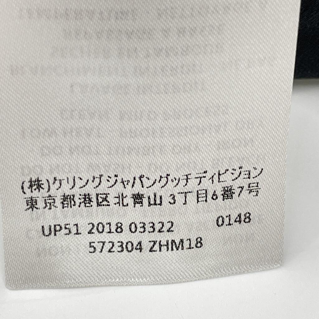 GUCCI 572304 Navy Black Interlocking G Pearl Button Short Sleeve Dress dress 38 blackUsed