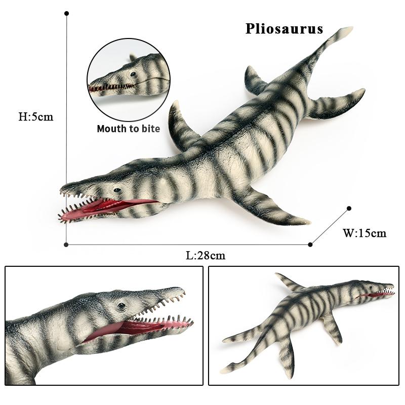 Oenux New Sealife Animals Model Prehistoric Mosasaurus Liopleurodon Kronosaurus Action Figures Solid PVC Collection Toy Kid Gift