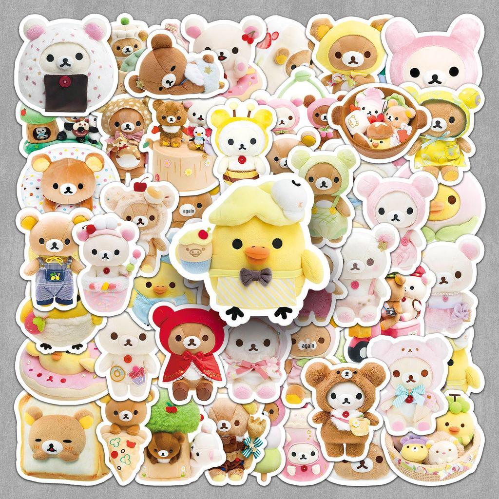 54 Cute Rilakkuma Relax Bear Waterproof Stickers for Phone Cases