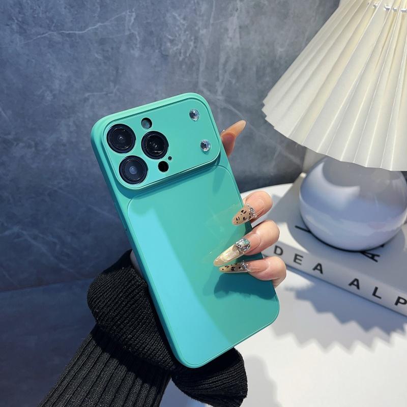 Kristall Glänzende Acryl Handyhülle Für iPhone 17 Air 16 15 14 13 Pro Max Plus Hart Schlank Candy Rüstung Stoßfeste Abdeckung Funda