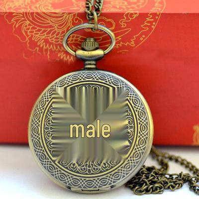 Vintage Folded Triangle Pyramid Pocket Watch - Large Retro Design