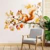 Watercolor Squirrel and Branch Wall Sticker Home Room Decor Art Decal
