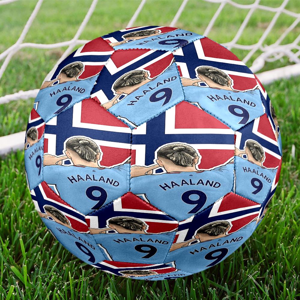 1 pz Haaland Manchester City Taglia 5 Pallone da Calcio PVC Football Partite Sportive Allenamento Giochi all'Aperto Spiaggia Palloni Elastici 07e17