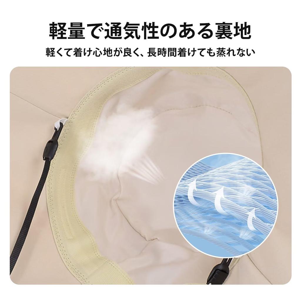 UV Protection Hat for Bucket Wide Quick Small Face Complete Chin Fly Away in the UV Large Easy to Sun Head Circumference Black [LEZOOY] Women, Hat,