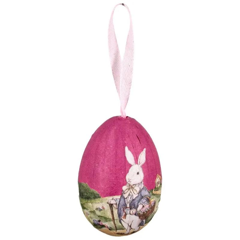 30/12PCS Easter Eggs Pendant Kit with Rabbit Painting Colorful Funny Painted Paper Eggs Educational Foam Hanging Ornaments