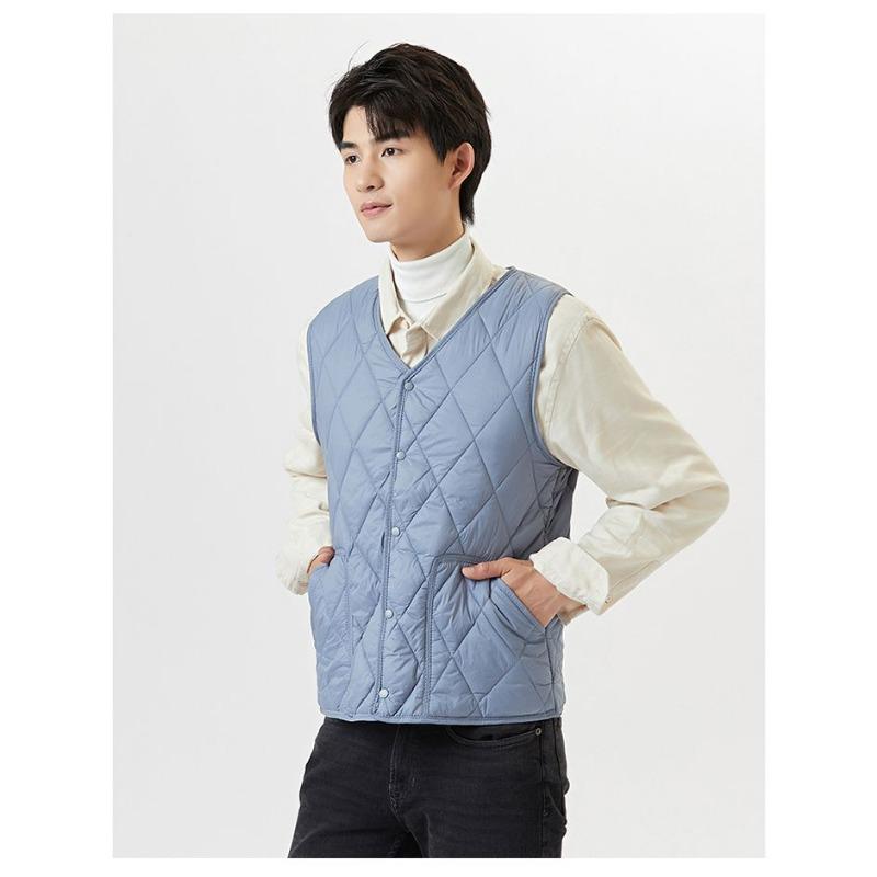 Autumn and Winter Thin Vest Warm Down Cotton Vest Men's Cotton Vest Liner Vest