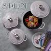 LE CREUSET Cast Iron Enameled Cocotte Ronde Signature 20 Cm Shallot Gas Induction Oven Dishwasher Safe