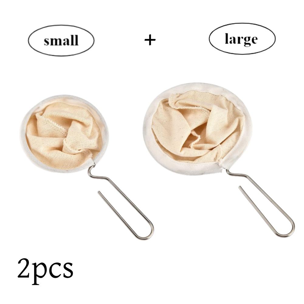 1/2pcs Coffee Filter Bag With Handle Reusable Flannel Filter Cloth Drip Filter Net for Hand Brewing Cafe Tea Home Filtering Tool